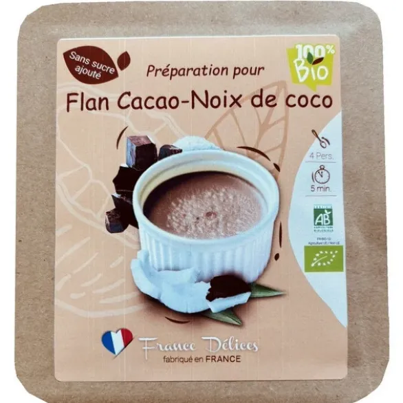 Préparation pour flan cacao noix de coco 14g