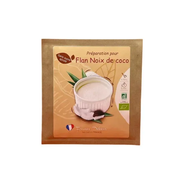 Préparation pour flan noix de coco sans sucre 12g