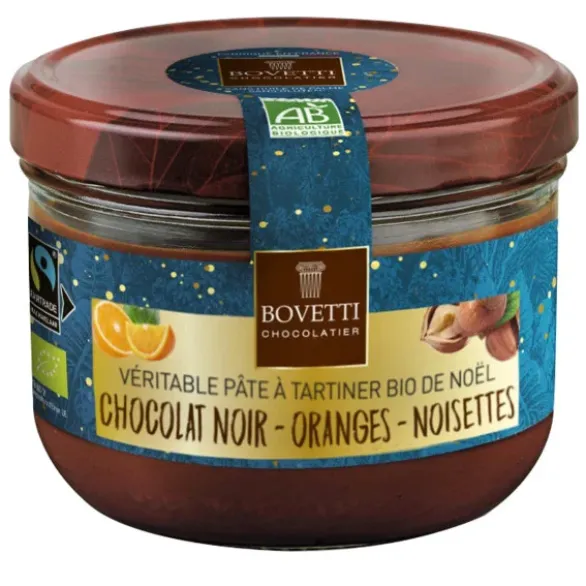 Pâte à tartiner chocolat noir noisette orange 200g