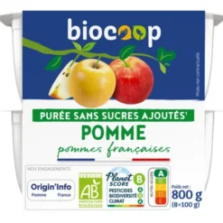 Purée de pommes ss sucres ajoutés 8x100g