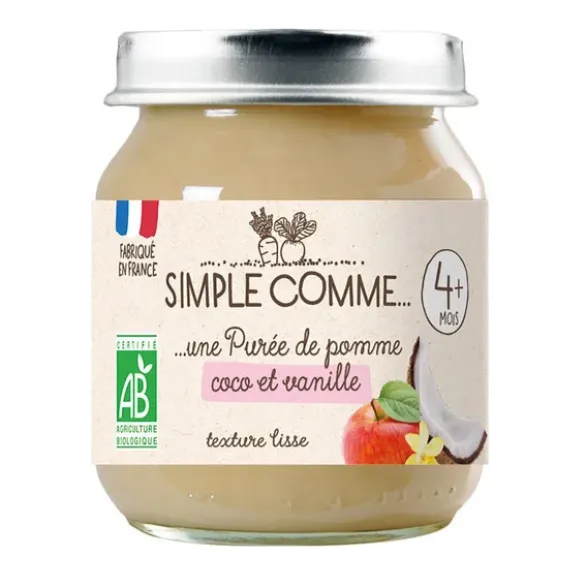 Purée pomme coco vanille pot 125g