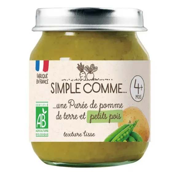 Purée Pomme de terre Petits pois pot 125g