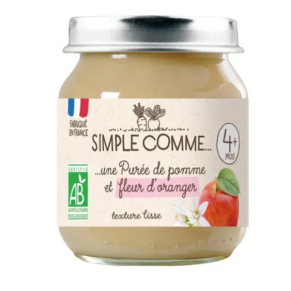 Purée pomme et fleur d'oranger pot 125g