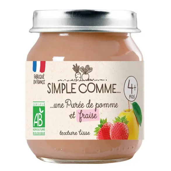 Purée pomme fraise pot 125g
