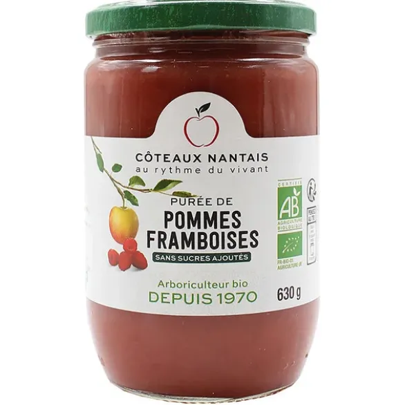 Purée pomme framboise 630g