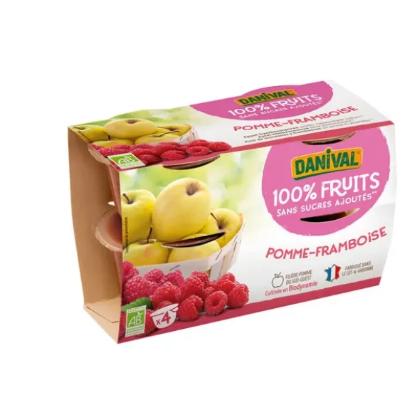 Purée pomme framboise 4x100g