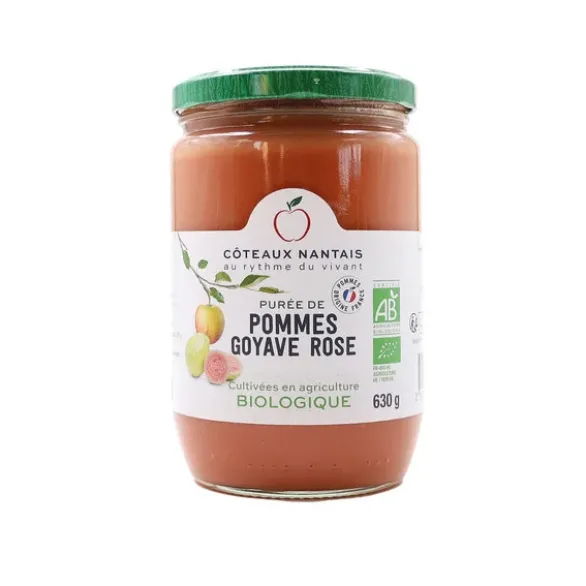 Purée pomme goyave rose 630g