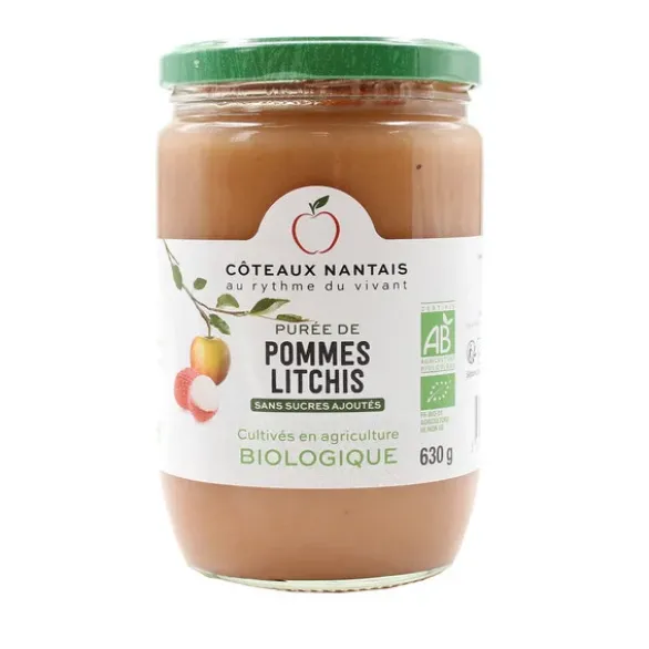 Purée pomme litchi 630g