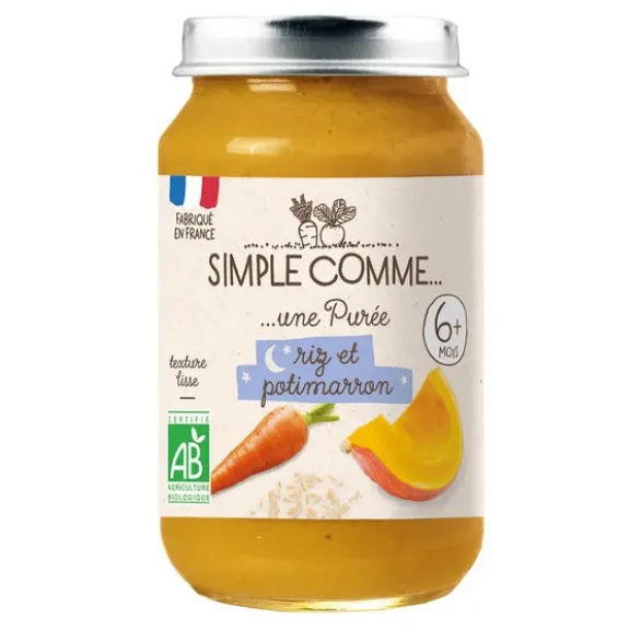 Purée riz potimarron pot 190g