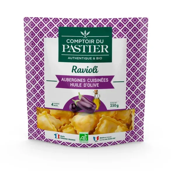 Ravioli aubergines à l'huile olive 250g