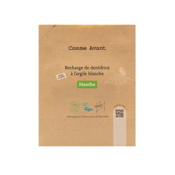 Recharge de dentifrice à l'argile blanche - Mentholé 180ml