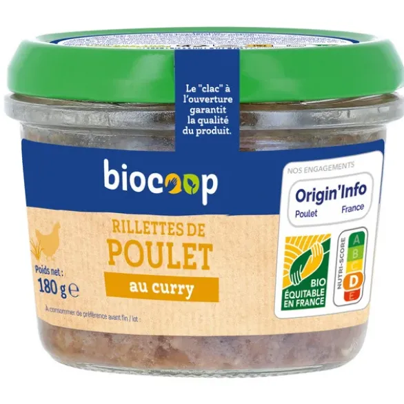 Rillettes de poulet au curry 180g