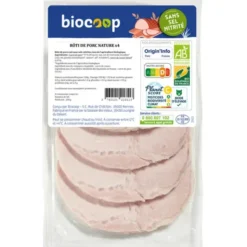 Rôti porc nature sans sel nitrité (4) 200g