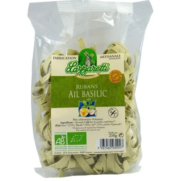 Rubans aux oeufs basilic ail 250g