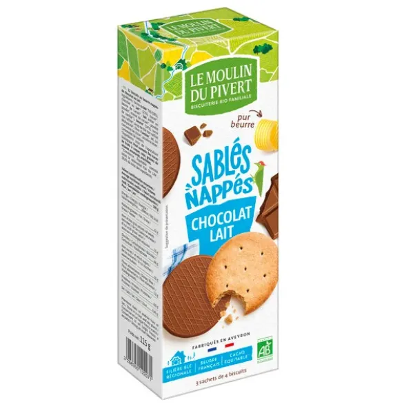 Sablé nappé de chocolat au lait 115g