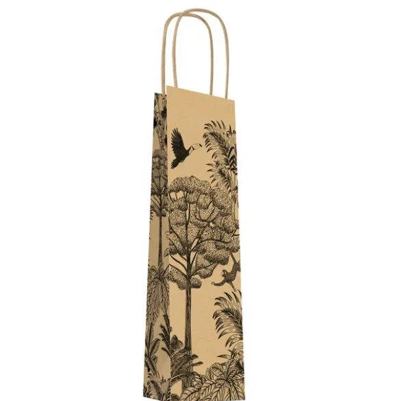 Sac kraft bouteille - tropical