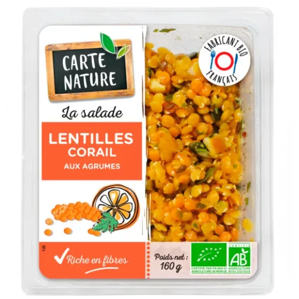 Salade lentille corail agrumes 160g
