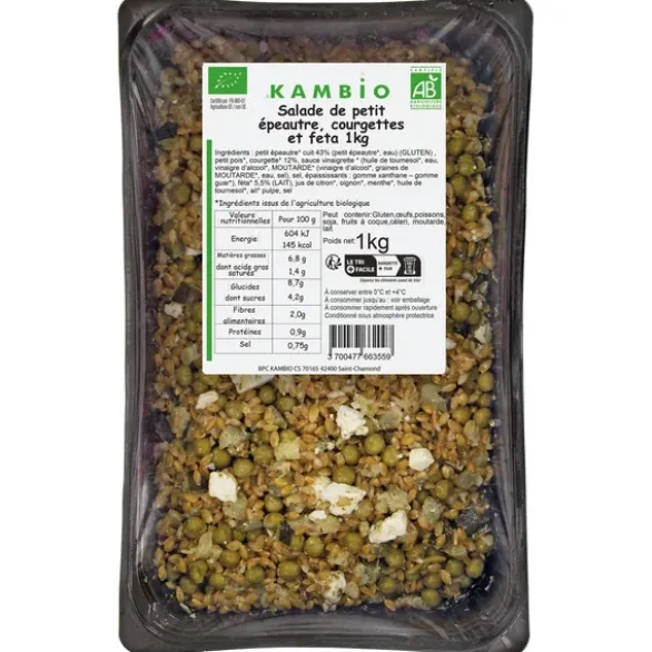 Salade petit épeautre courgette féta 1kg