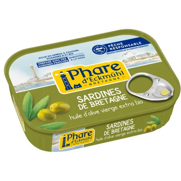 Sardines de bretagne à l'huile d'olive 135g