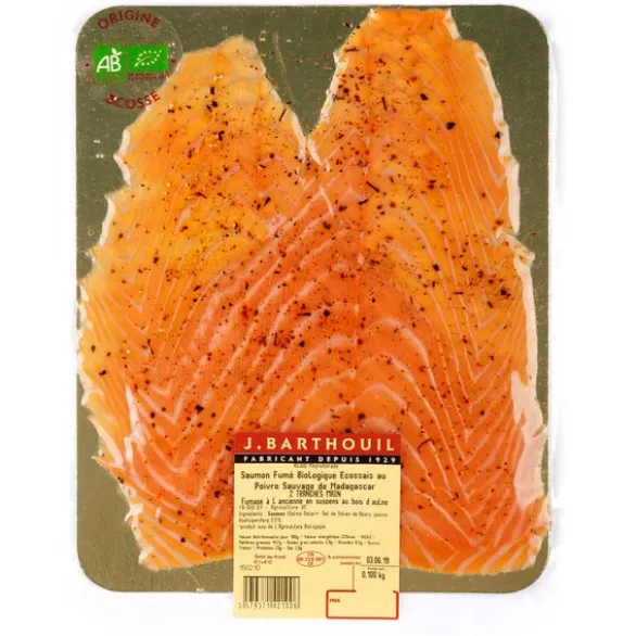 Saumon fumé poivre de Madagascar 100g