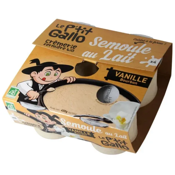 Semoule au lait vanille 4x100g