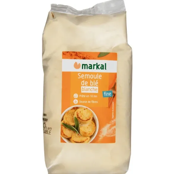 Semoule blanche de blé dur fine 500g