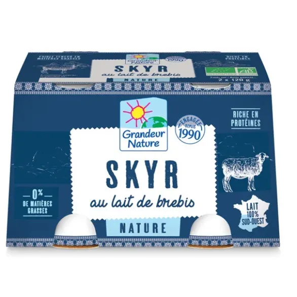Skyr lait de brebis nature 0% MG 2x120g