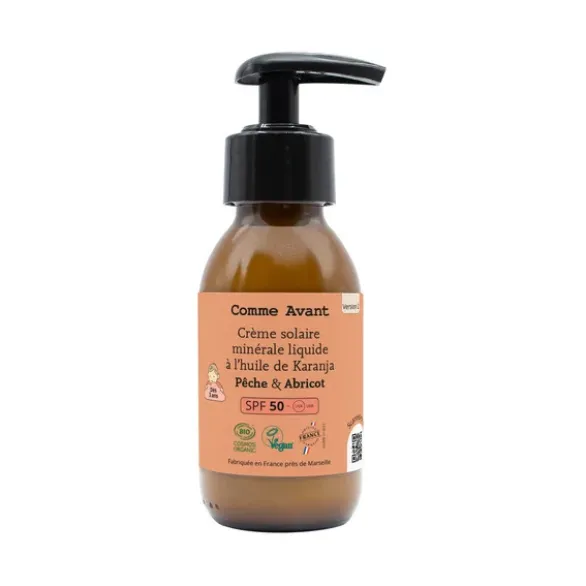 Solaire SPF50 crème pêche abricot90ml