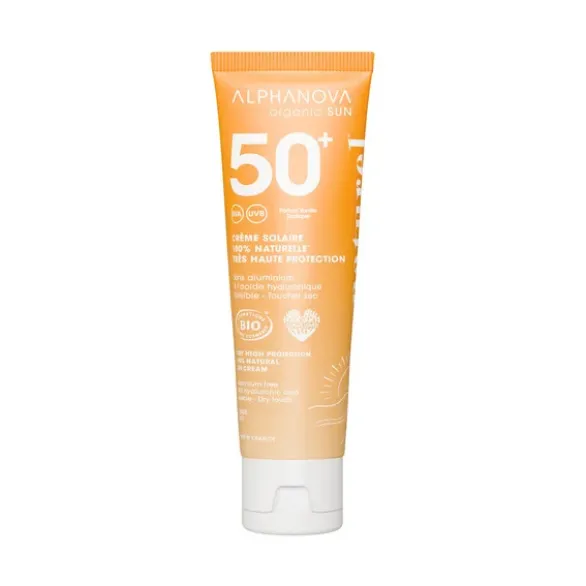Solaire SPF50+ visage crème tube 50g