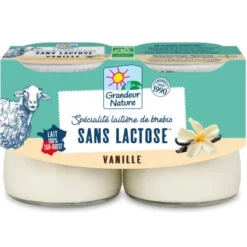 Spécialité laitière brebis délactosée vanille 2x125g