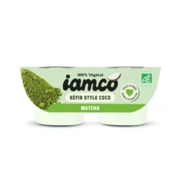 Spécialité végétale fermentée au lait de coco et au thé matcha 2x100g