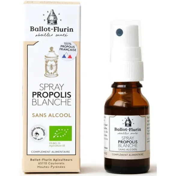 Spray à la propolis blanche sans alcool 15ml