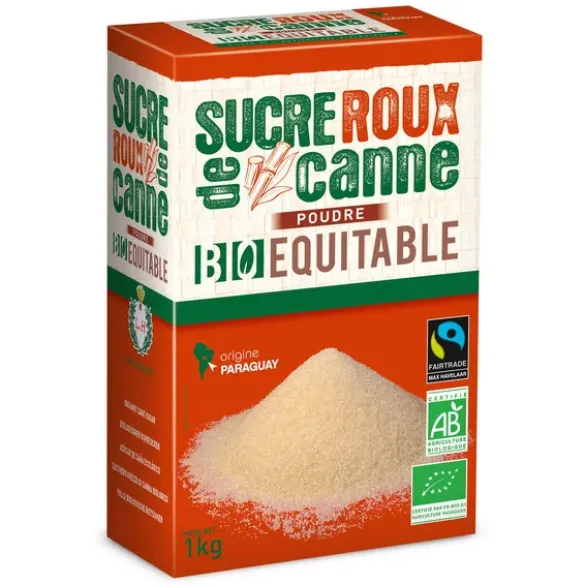Sucre de canne roux poudre 1kg