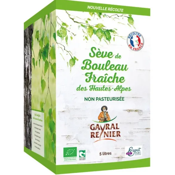 Sève de bouleau fraîche des Hautes-Alpes non pasteurisée 5L
