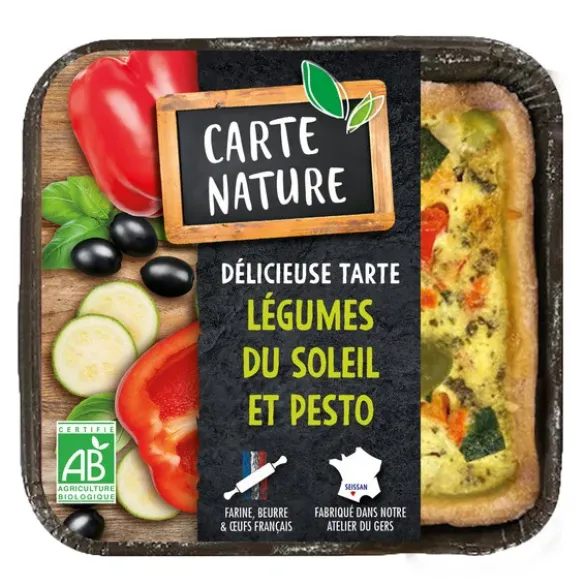Tarte aux courgettes poivrons et pesto 190g