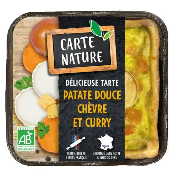 Tarte patate douce chèvre curry 190g