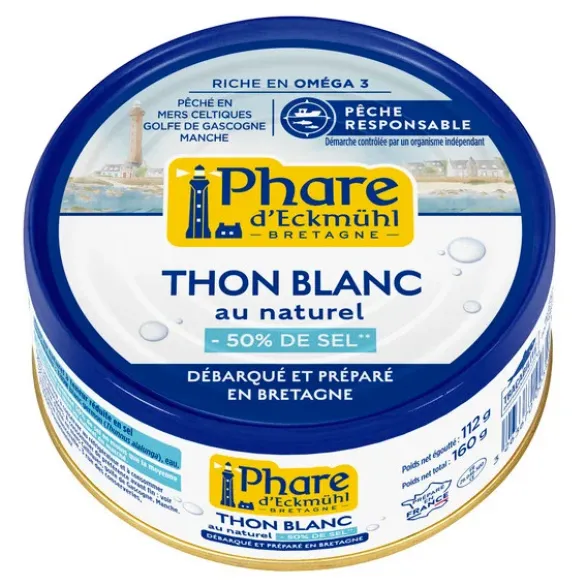Thon blanc germon naturel hyposodé 112g net égoutté