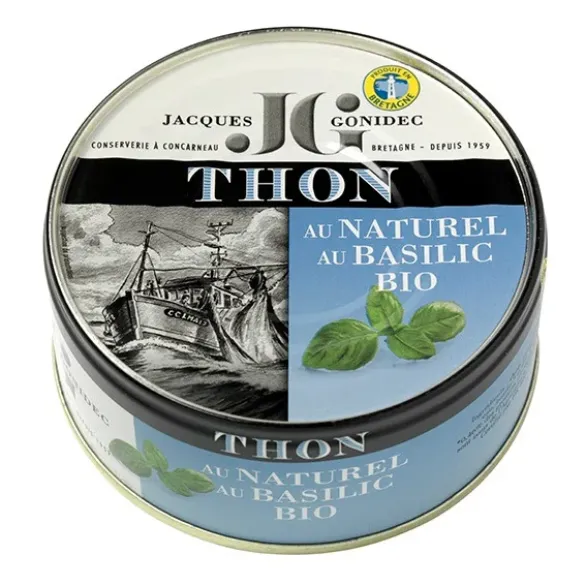 Thon listao au naturel basilic 160g