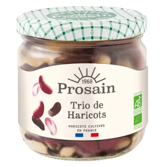 Trio haricots rouge noir Borlotti 230g net égoutté