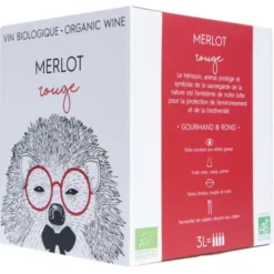 Vin de France Merlot rouge Hérisson 3L