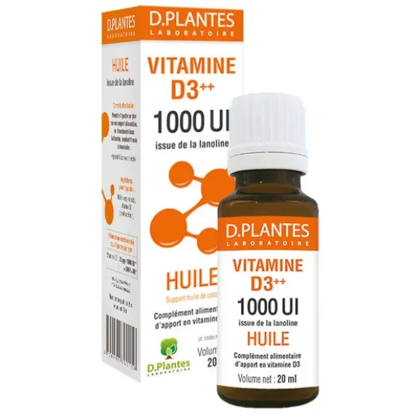 Vitamine D3++ 1000 UI huile 20ml