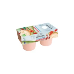 Yaourt brassé fraise rhubarbe 2x120g