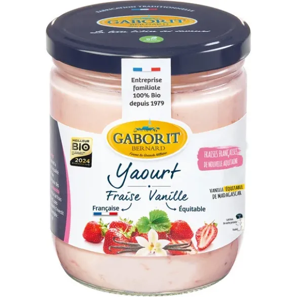 Yaourt brassé fraise vanille 400g