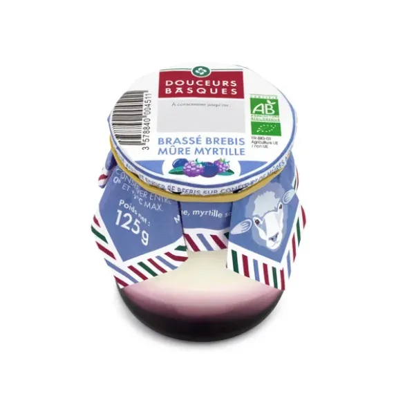 Yaourt brebis brassé mûre-myrtille 125g