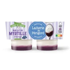 Yaourt chèvre myrtille 2x125g
