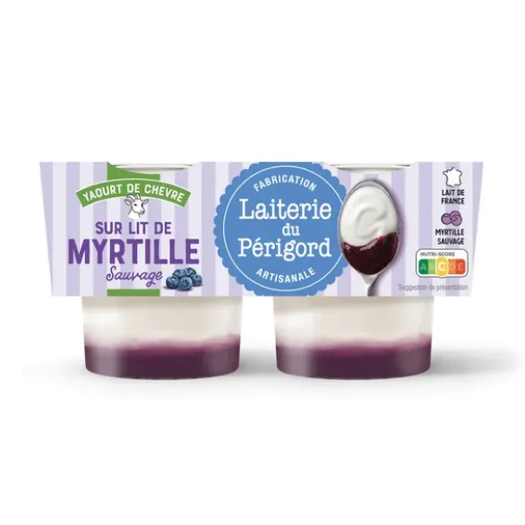 Yaourt chèvre myrtille 2x125g