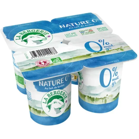 Yaourt de brebis nature 0% 4x120g