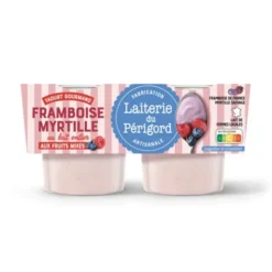 Yaourt gourmand framboise myrtille 2x125g