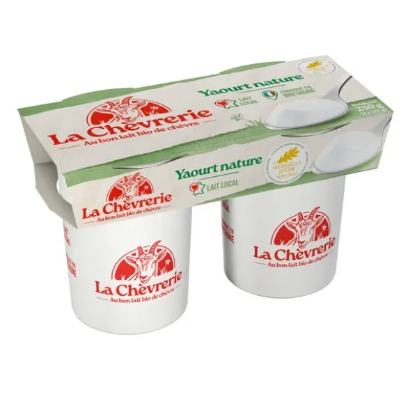 Yaourt nature au lait de chèvre 2x125g