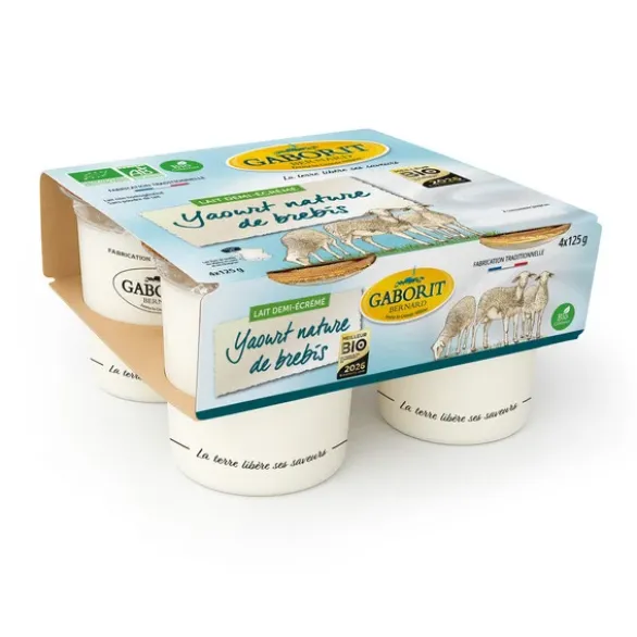 Yaourt nature 1/2 écrémé brebis 4x125g